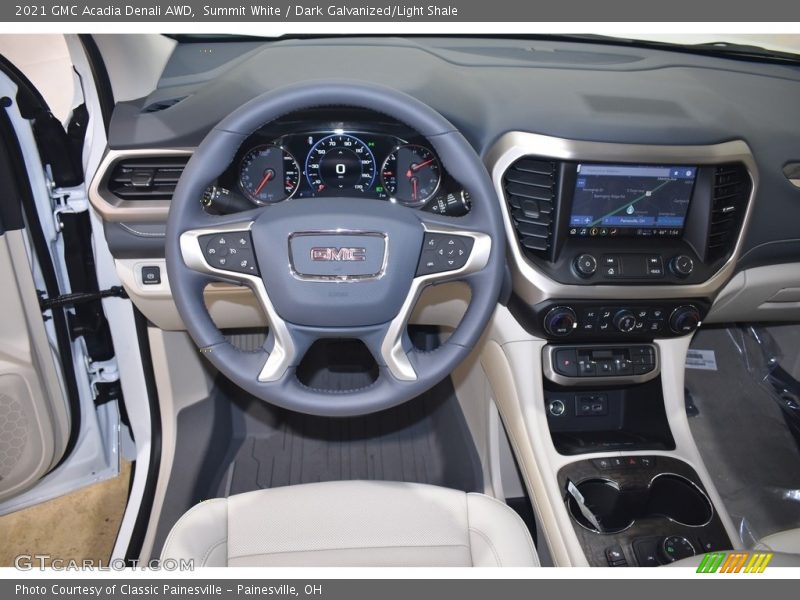 Summit White / Dark Galvanized/Light Shale 2021 GMC Acadia Denali AWD