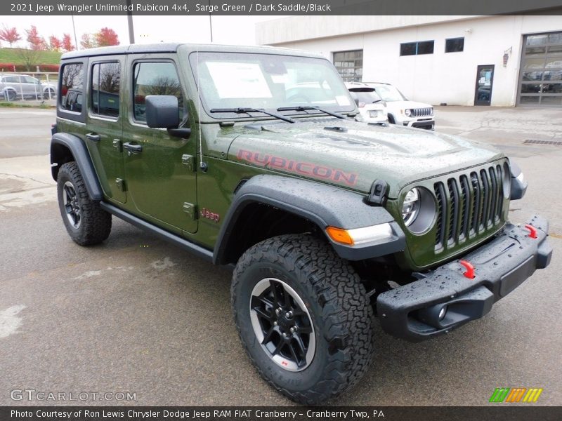 Front 3/4 View of 2021 Wrangler Unlimited Rubicon 4x4