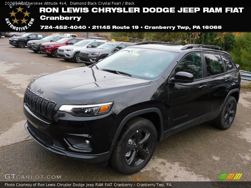 Diamond Black Crystal Pearl / Black 2020 Jeep Cherokee Altitude 4x4