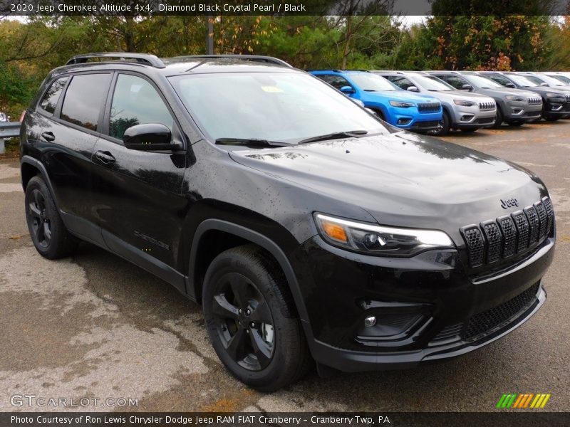 Diamond Black Crystal Pearl / Black 2020 Jeep Cherokee Altitude 4x4