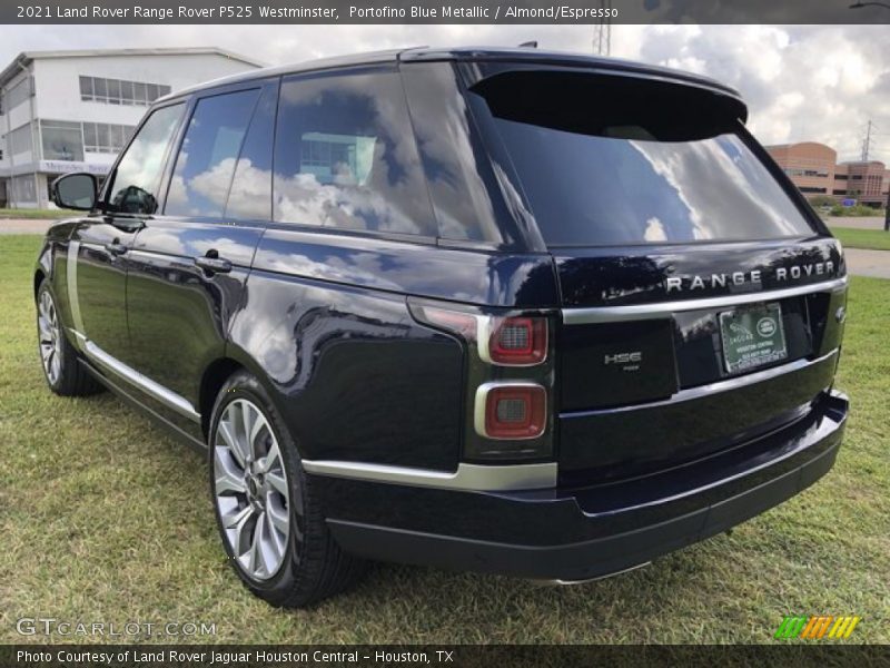 Portofino Blue Metallic / Almond/Espresso 2021 Land Rover Range Rover P525 Westminster
