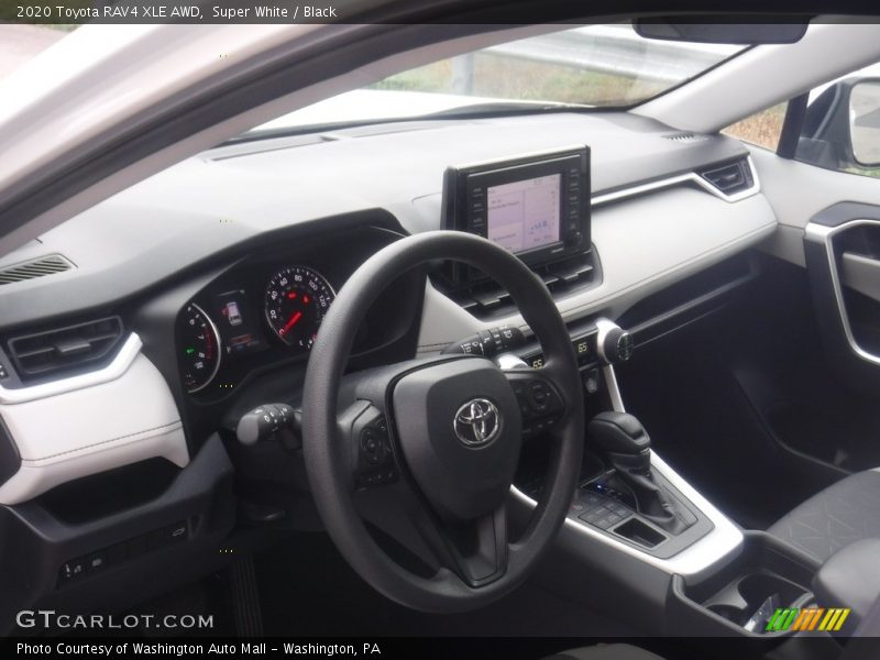 Super White / Black 2020 Toyota RAV4 XLE AWD