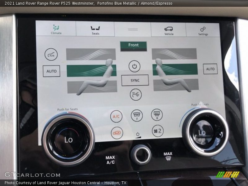 Controls of 2021 Range Rover P525 Westminster