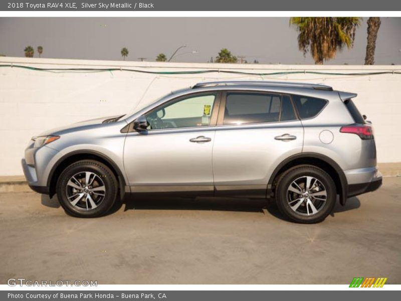 Silver Sky Metallic / Black 2018 Toyota RAV4 XLE