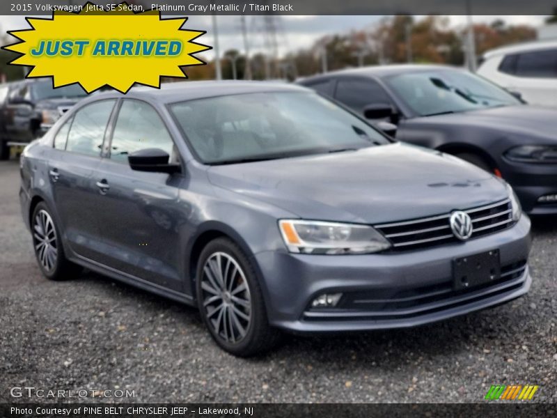 Platinum Gray Metallic / Titan Black 2015 Volkswagen Jetta SE Sedan