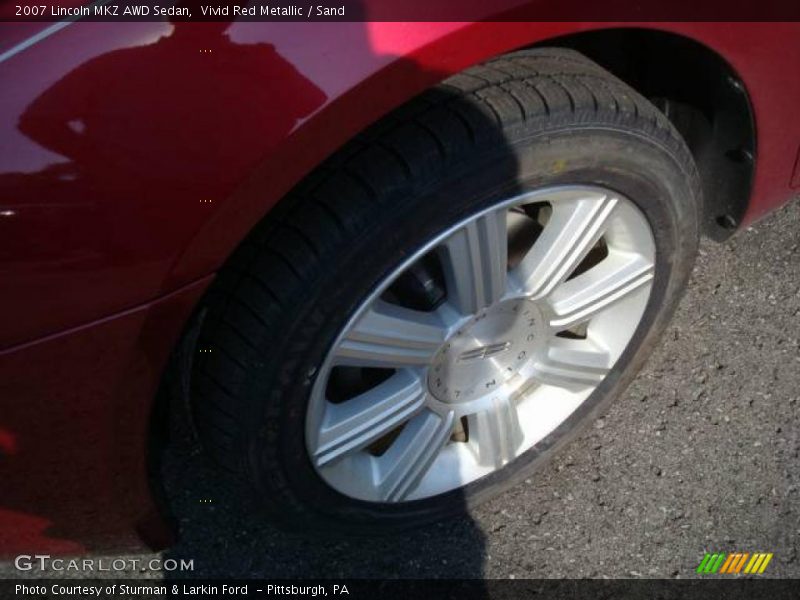 Vivid Red Metallic / Sand 2007 Lincoln MKZ AWD Sedan