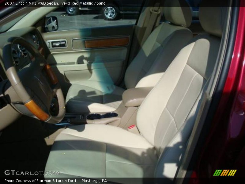 Vivid Red Metallic / Sand 2007 Lincoln MKZ AWD Sedan