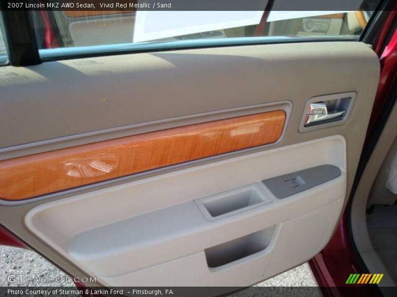 Vivid Red Metallic / Sand 2007 Lincoln MKZ AWD Sedan