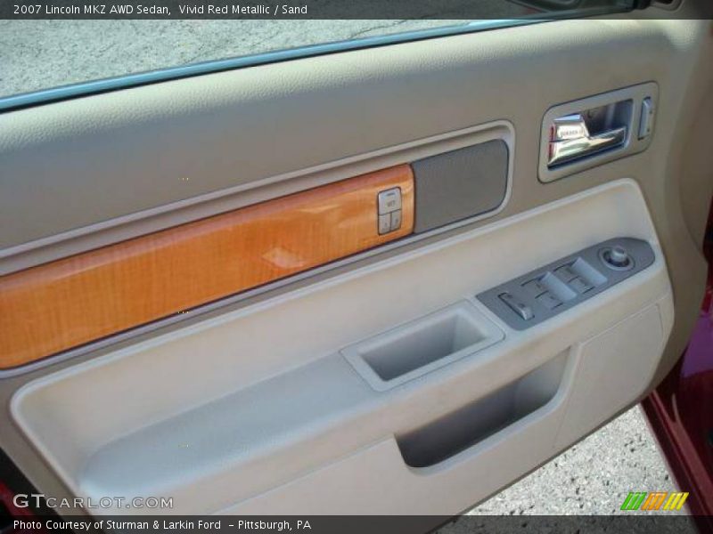 Vivid Red Metallic / Sand 2007 Lincoln MKZ AWD Sedan