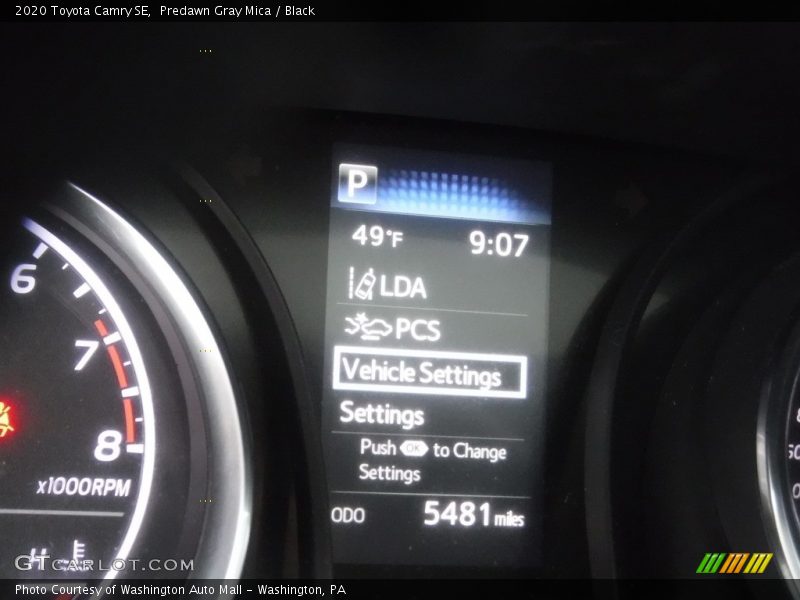 Predawn Gray Mica / Black 2020 Toyota Camry SE