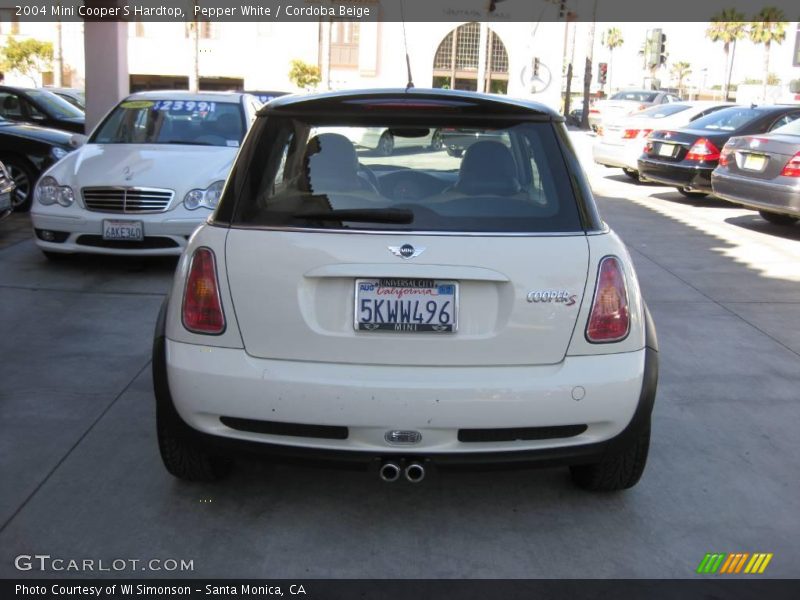 Pepper White / Cordoba Beige 2004 Mini Cooper S Hardtop