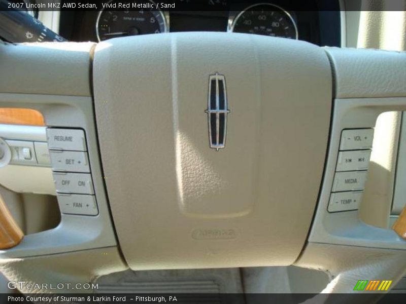 Vivid Red Metallic / Sand 2007 Lincoln MKZ AWD Sedan
