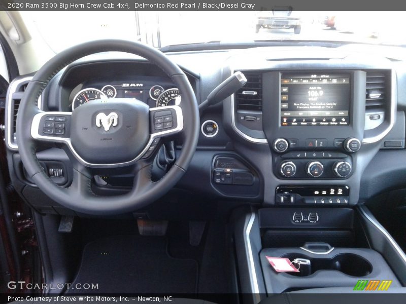 Delmonico Red Pearl / Black/Diesel Gray 2020 Ram 3500 Big Horn Crew Cab 4x4