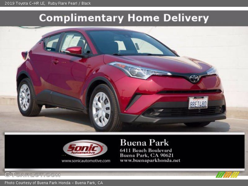 Ruby Flare Pearl / Black 2019 Toyota C-HR LE