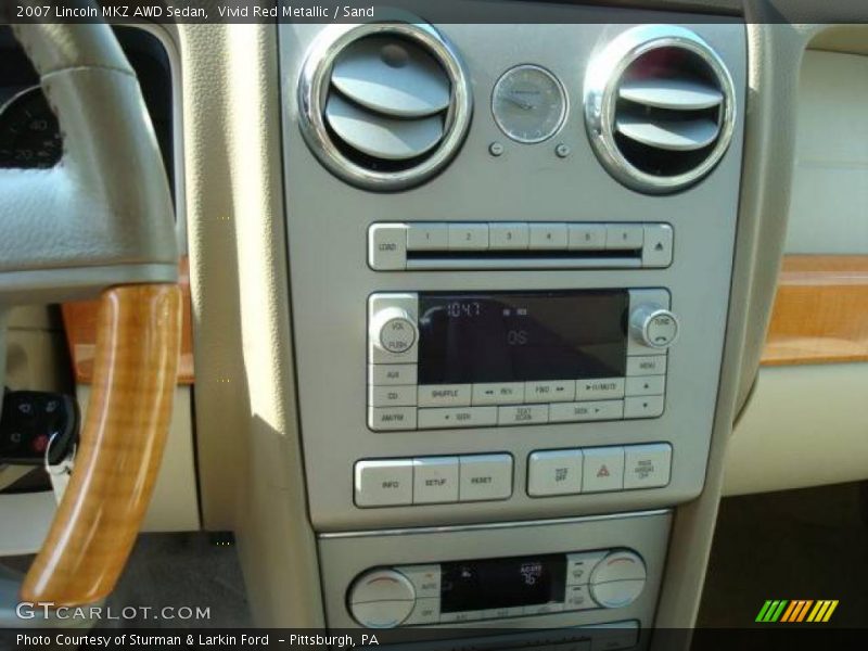 Vivid Red Metallic / Sand 2007 Lincoln MKZ AWD Sedan