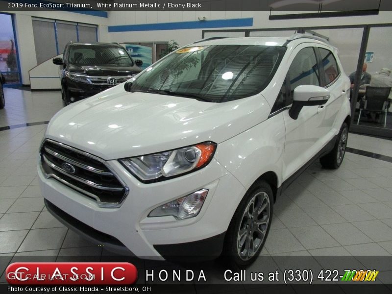 White Platinum Metallic / Ebony Black 2019 Ford EcoSport Titanium