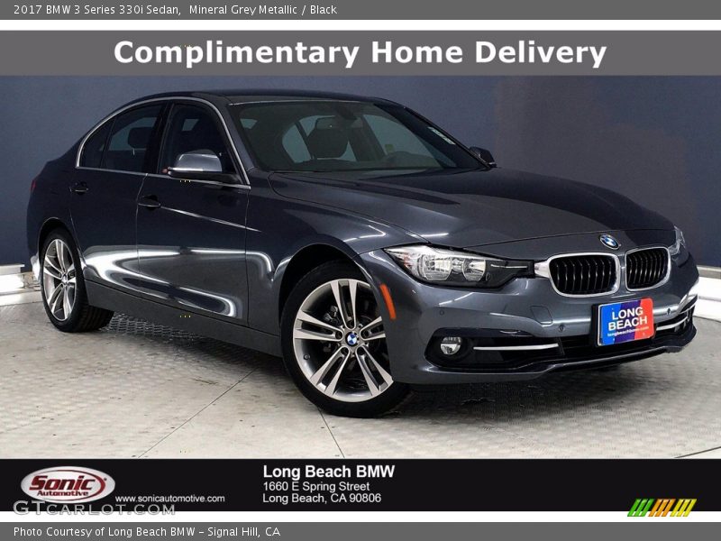 Mineral Grey Metallic / Black 2017 BMW 3 Series 330i Sedan