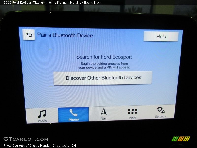White Platinum Metallic / Ebony Black 2019 Ford EcoSport Titanium