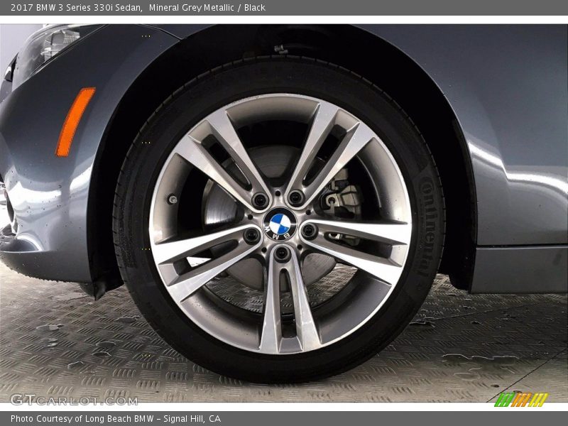 Mineral Grey Metallic / Black 2017 BMW 3 Series 330i Sedan