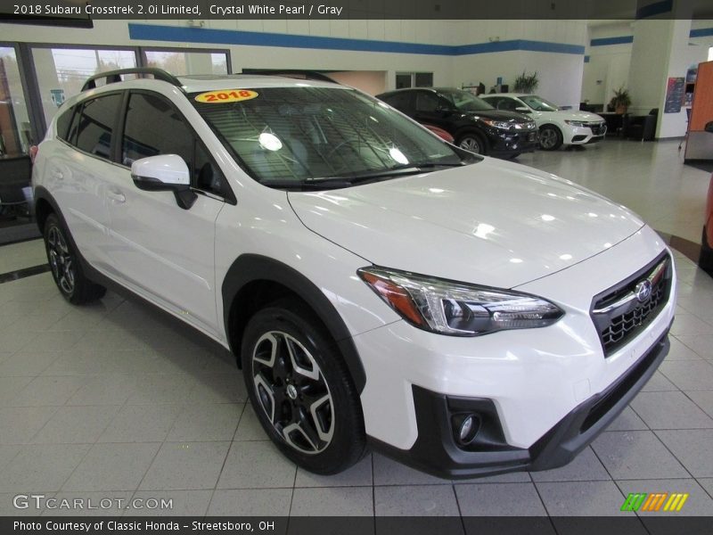 Crystal White Pearl / Gray 2018 Subaru Crosstrek 2.0i Limited