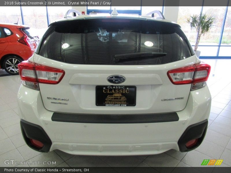 Crystal White Pearl / Gray 2018 Subaru Crosstrek 2.0i Limited