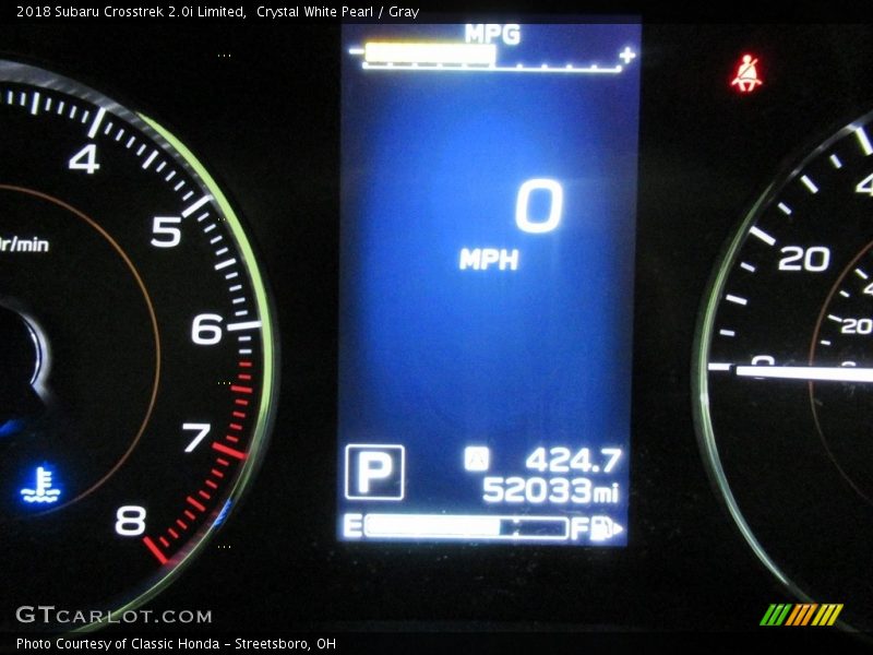 Crystal White Pearl / Gray 2018 Subaru Crosstrek 2.0i Limited