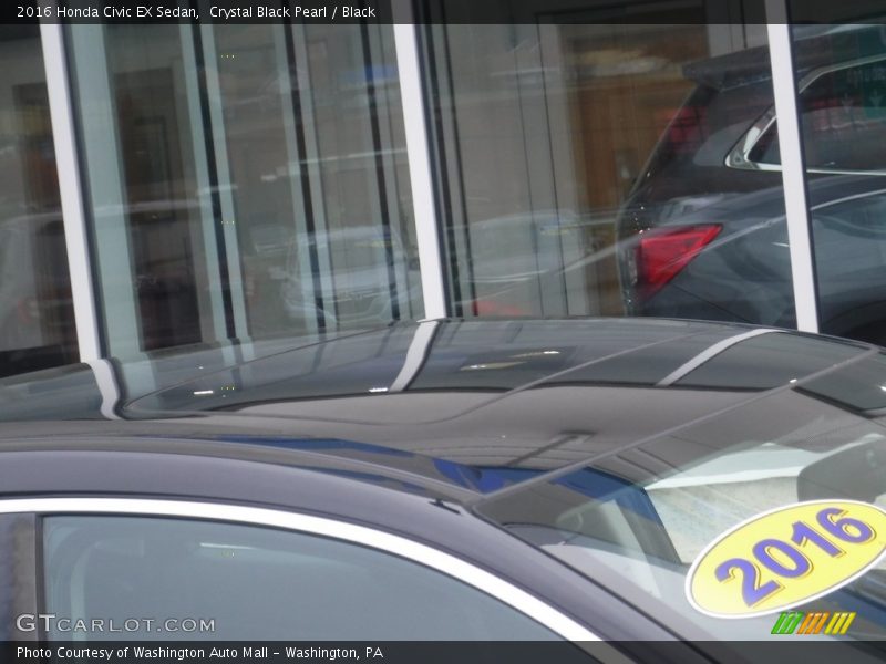 Crystal Black Pearl / Black 2016 Honda Civic EX Sedan