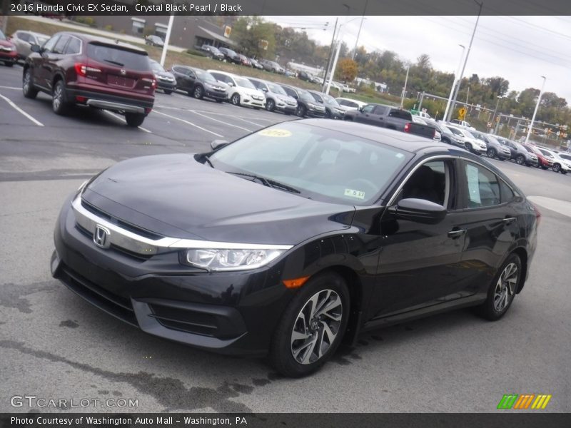 Crystal Black Pearl / Black 2016 Honda Civic EX Sedan