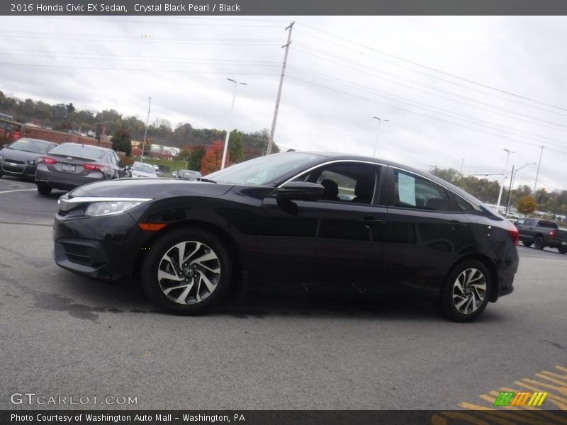 Crystal Black Pearl / Black 2016 Honda Civic EX Sedan