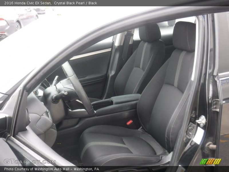 Crystal Black Pearl / Black 2016 Honda Civic EX Sedan