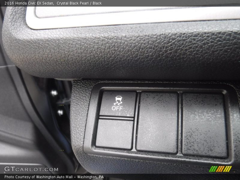 Crystal Black Pearl / Black 2016 Honda Civic EX Sedan