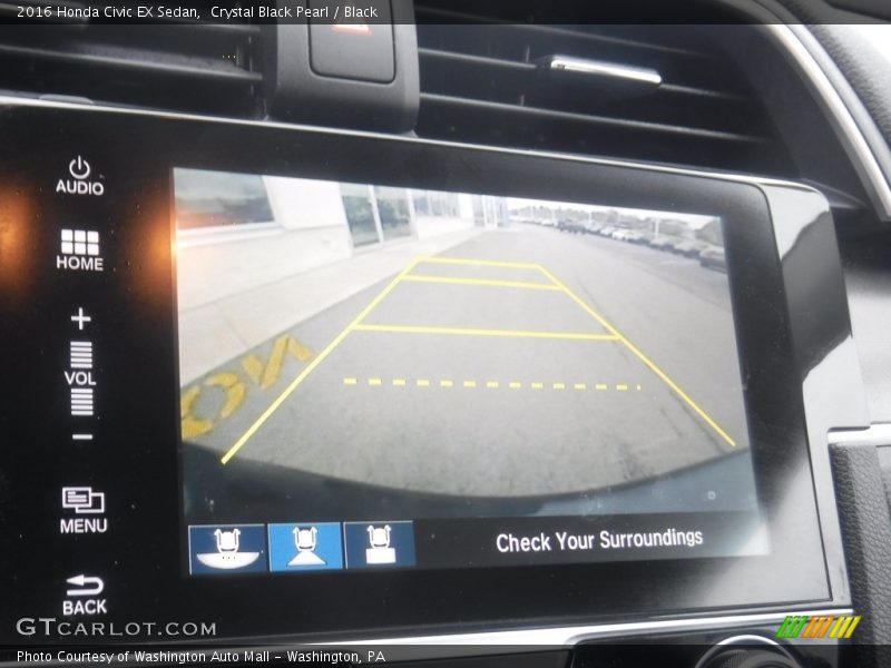 Crystal Black Pearl / Black 2016 Honda Civic EX Sedan