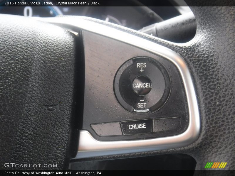 Crystal Black Pearl / Black 2016 Honda Civic EX Sedan