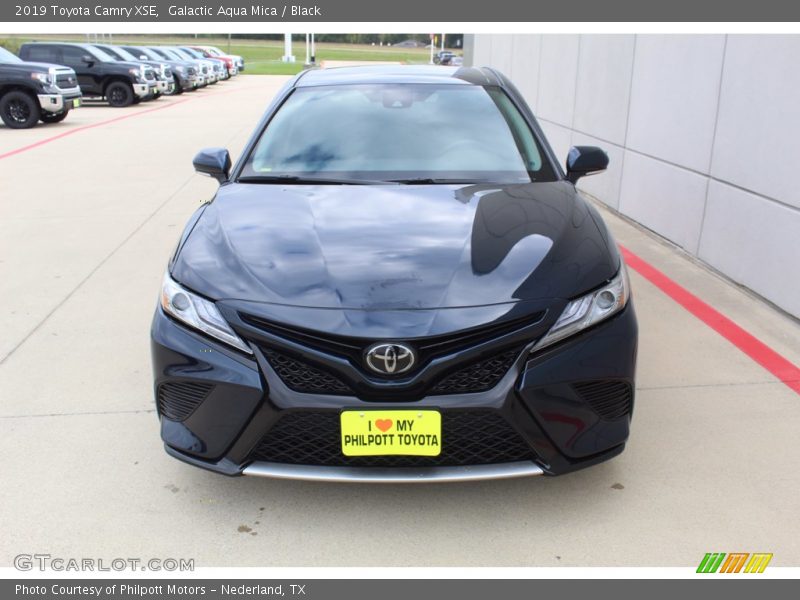 Galactic Aqua Mica / Black 2019 Toyota Camry XSE