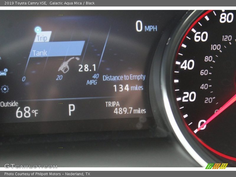 Galactic Aqua Mica / Black 2019 Toyota Camry XSE