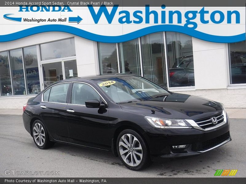 Crystal Black Pearl / Black 2014 Honda Accord Sport Sedan