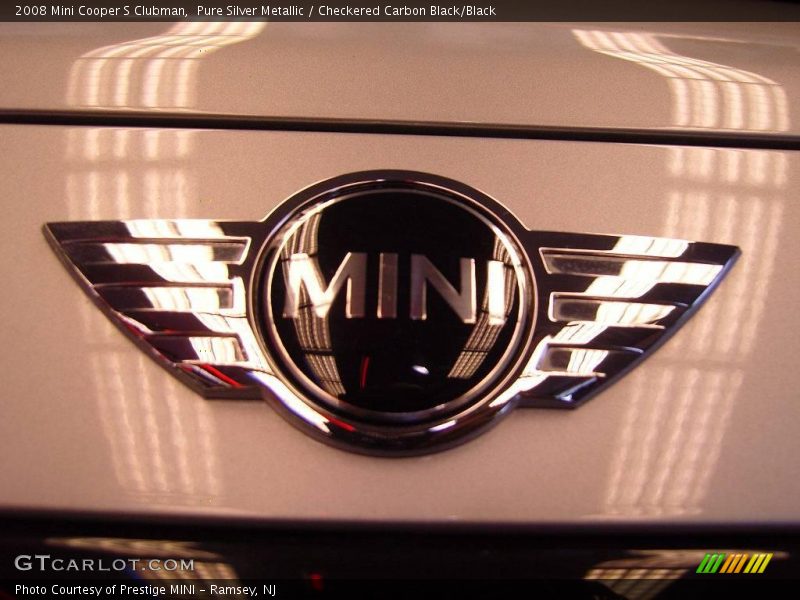 Pure Silver Metallic / Checkered Carbon Black/Black 2008 Mini Cooper S Clubman