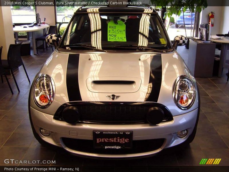 Pure Silver Metallic / Checkered Carbon Black/Black 2008 Mini Cooper S Clubman
