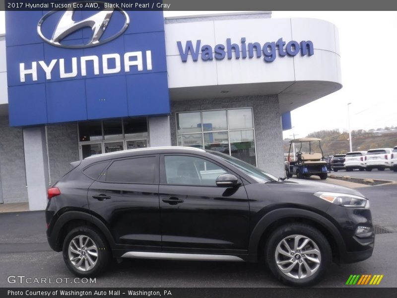 Black Noir Pearl / Gray 2017 Hyundai Tucson Eco AWD