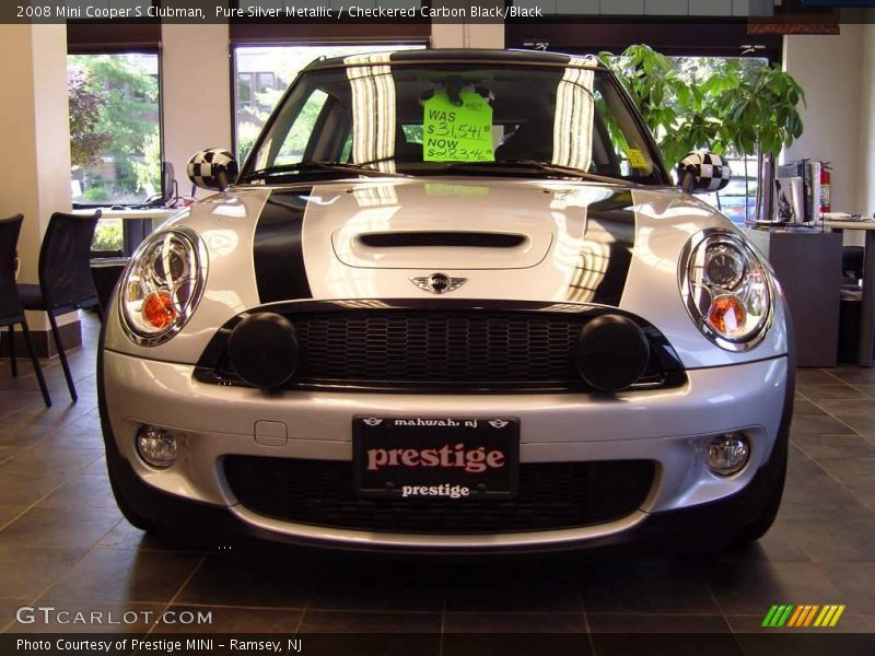 Pure Silver Metallic / Checkered Carbon Black/Black 2008 Mini Cooper S Clubman