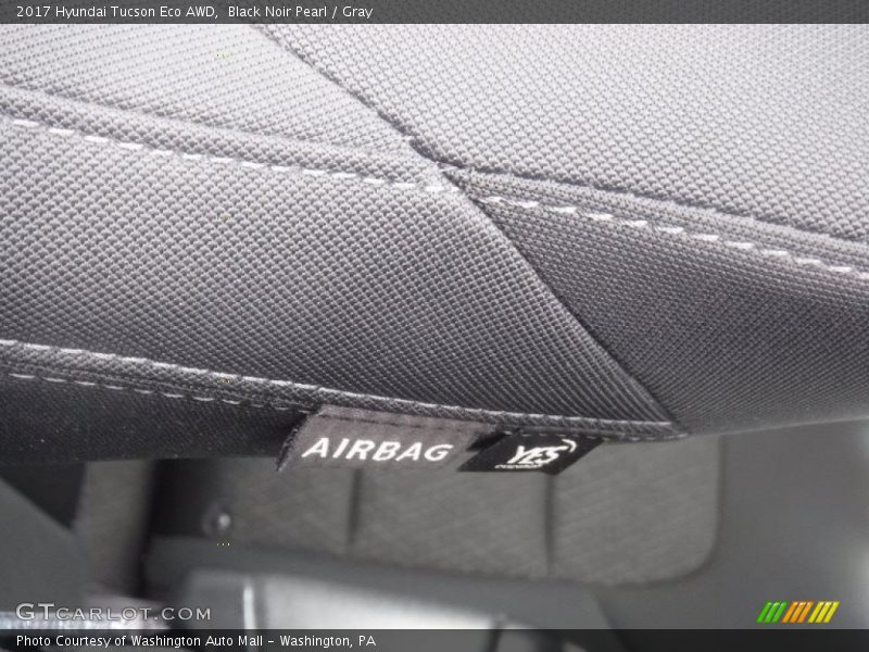 Black Noir Pearl / Gray 2017 Hyundai Tucson Eco AWD
