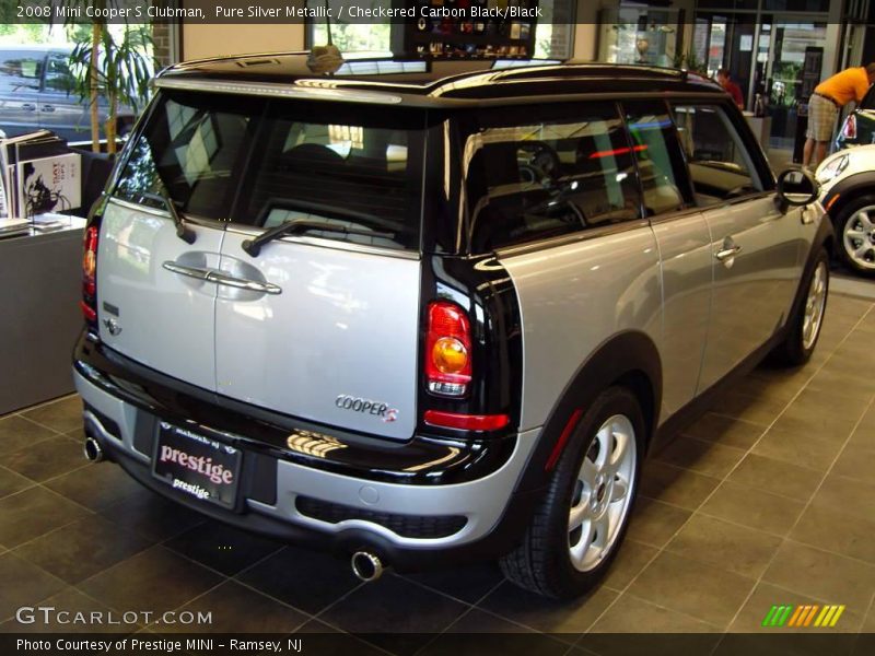 Pure Silver Metallic / Checkered Carbon Black/Black 2008 Mini Cooper S Clubman