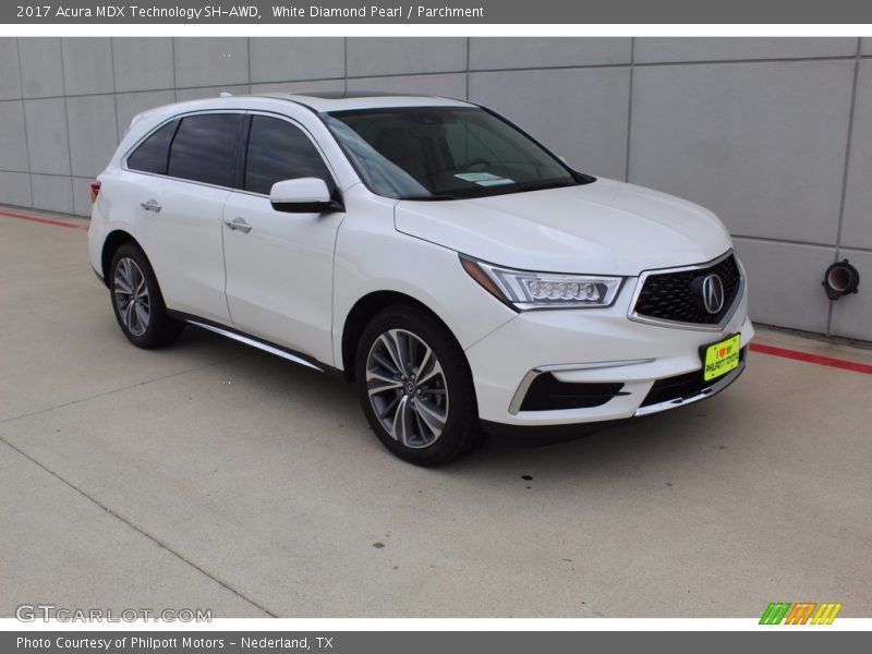 White Diamond Pearl / Parchment 2017 Acura MDX Technology SH-AWD