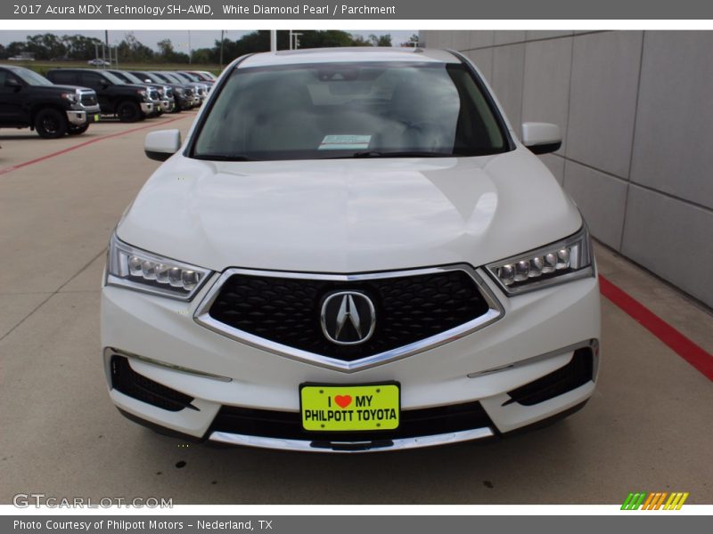 White Diamond Pearl / Parchment 2017 Acura MDX Technology SH-AWD