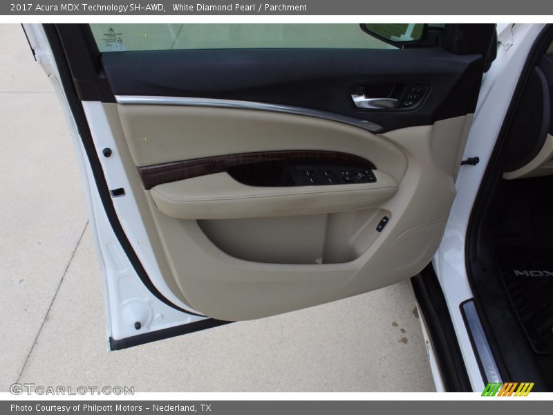 White Diamond Pearl / Parchment 2017 Acura MDX Technology SH-AWD