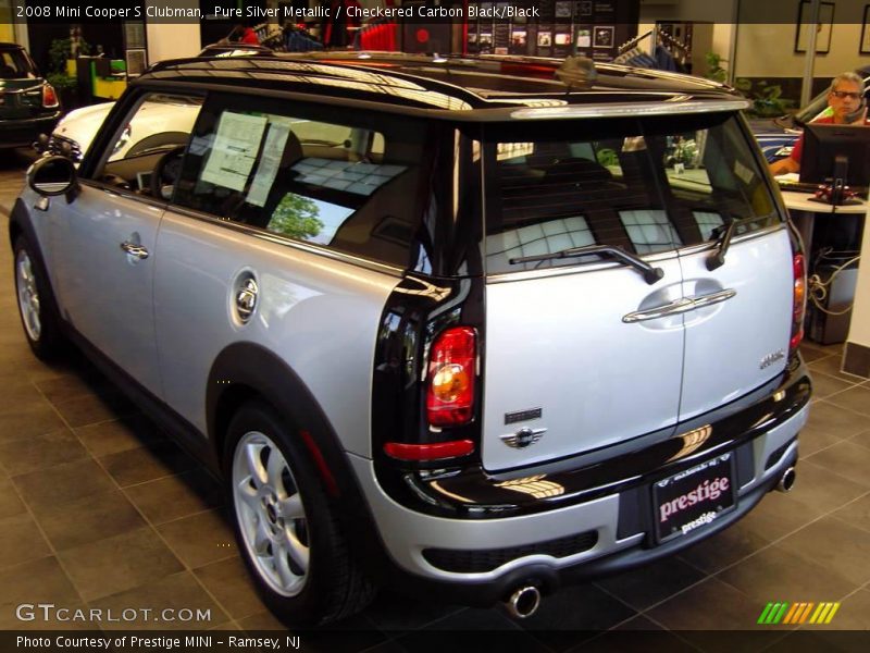 Pure Silver Metallic / Checkered Carbon Black/Black 2008 Mini Cooper S Clubman