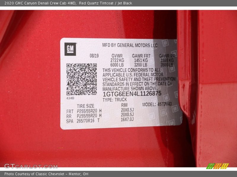 Red Quartz Tintcoat / Jet Black 2020 GMC Canyon Denali Crew Cab 4WD