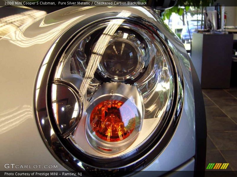 Pure Silver Metallic / Checkered Carbon Black/Black 2008 Mini Cooper S Clubman