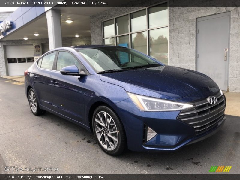 Lakeside Blue / Gray 2020 Hyundai Elantra Value Edition
