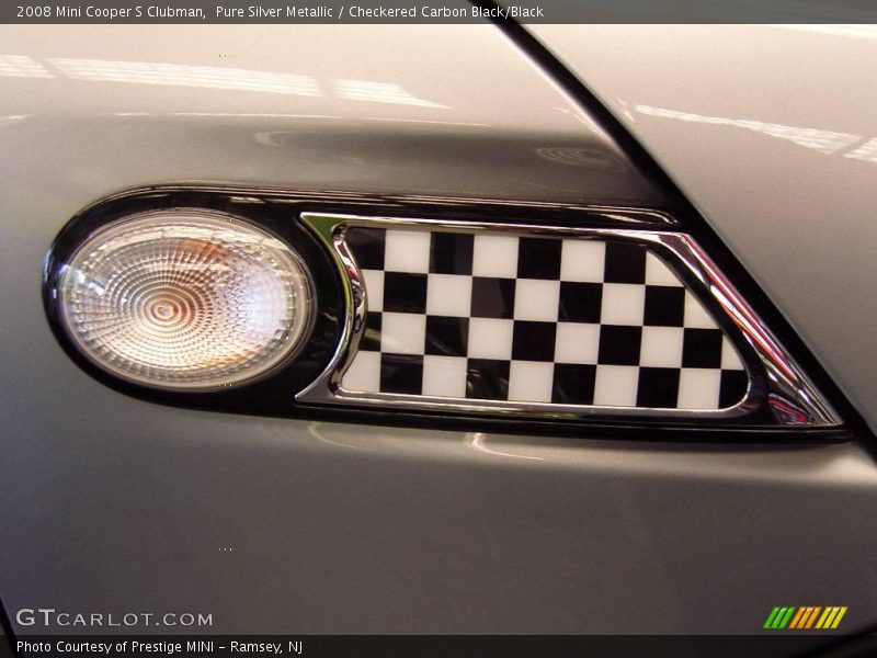 Pure Silver Metallic / Checkered Carbon Black/Black 2008 Mini Cooper S Clubman